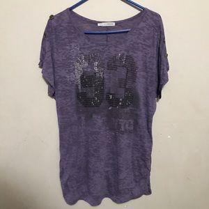 Maurices Purple Burnout T-shirt